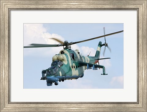 Framed Nigerian Mil Mi-35P Print