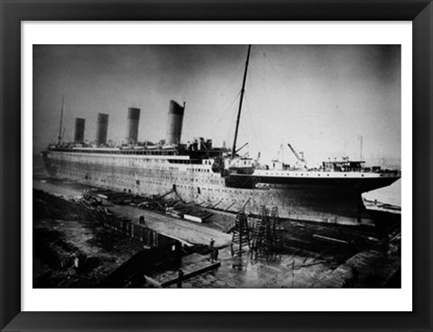 Framed Docked Titanic Print