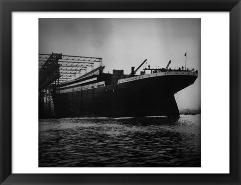 Framed Titanic Constructed at the Harland and Wolff Shipyard in Belfast Print