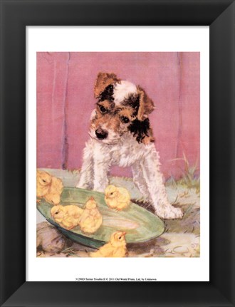 Framed Terrier Trouble II Print