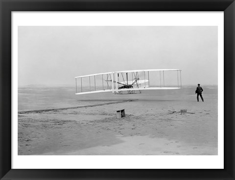 Framed First Successful Flight of the Wright Flyer Print