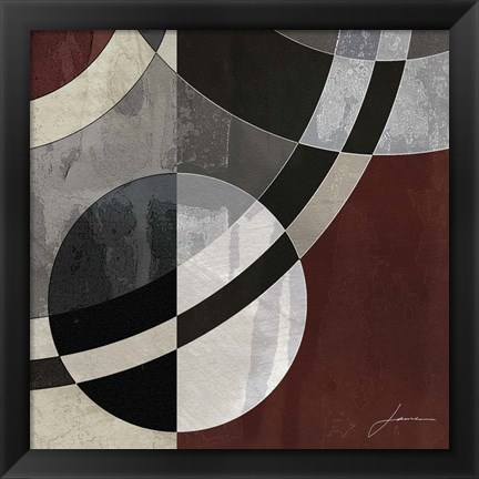 Framed Concentric Squares III Print