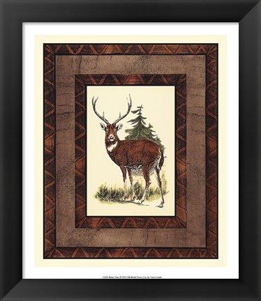 Framed Rustic Deer Print