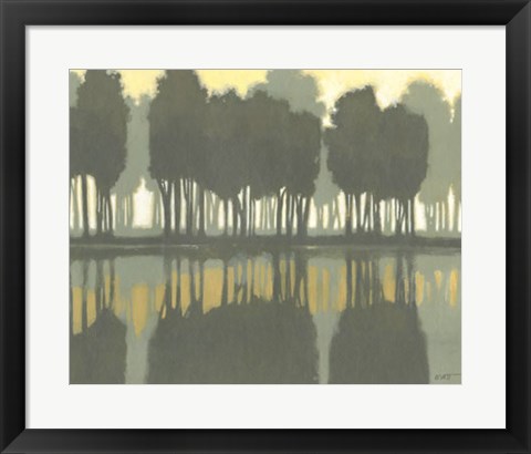 Framed Lake at Dawn I Print
