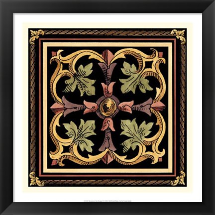 Framed Decorative Tile Design VI Print
