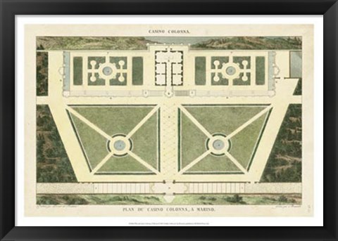 Framed Plan du Casino Colonna, A Marino Print