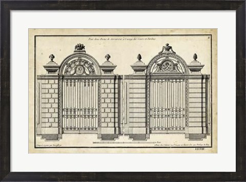 Framed Neufforge Gate I Print