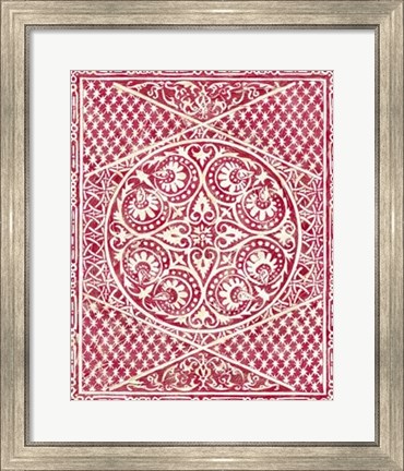 Framed Woodcut in Red II Print