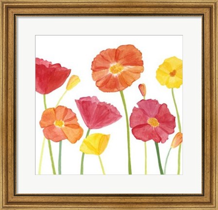 Framed Simply Poppies II Print