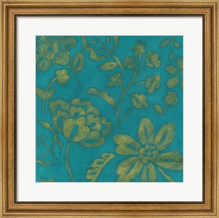 Framed Gilded Batik I Print