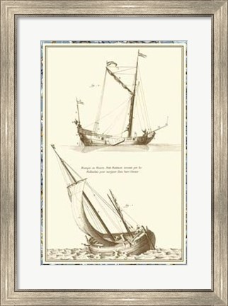 Framed Ship Schematics II Print