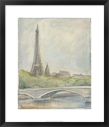 Framed View of Paris III Print