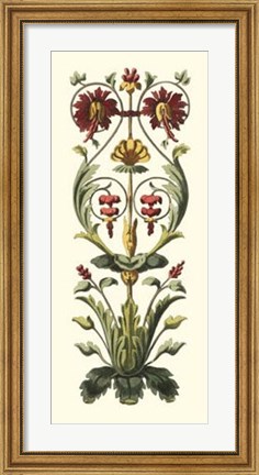 Framed Elegant Baroque Panel I Print