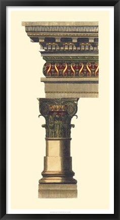 Framed Column &amp; Cornice I Print