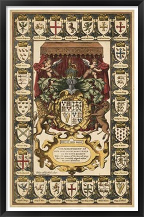 Framed Armes of Kings Print