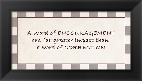 Framed Word of Encouragement Quote Print