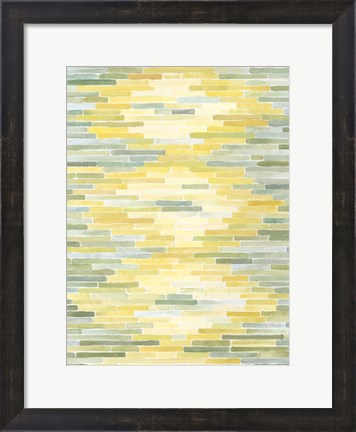 Framed Green &amp; Yellow Reflection II Print