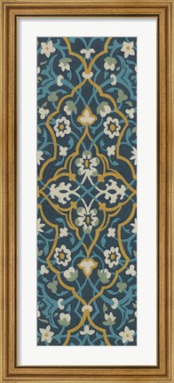Framed Cobalt Tapestry I Print