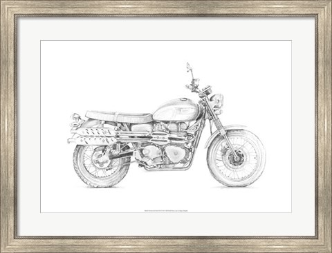 Framed Motorcycle Sketch III Print