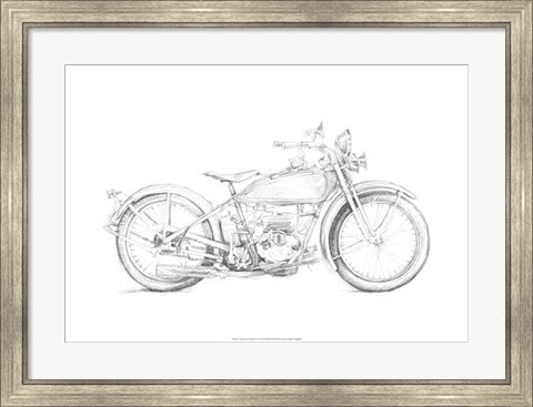 Framed Motorcycle Sketch IV Print