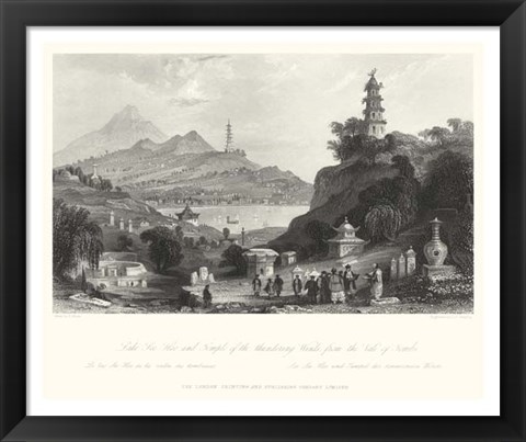 Framed Temple, at Lake Lee-Hoo Print