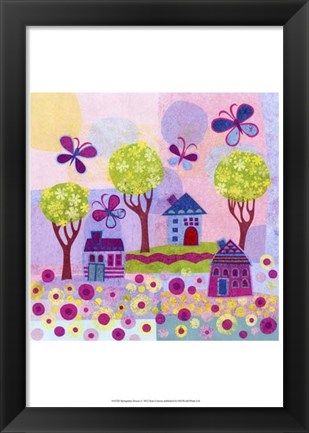 Framed Springtime Houses Print