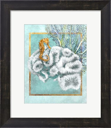 Framed Coral and Seahorse Print