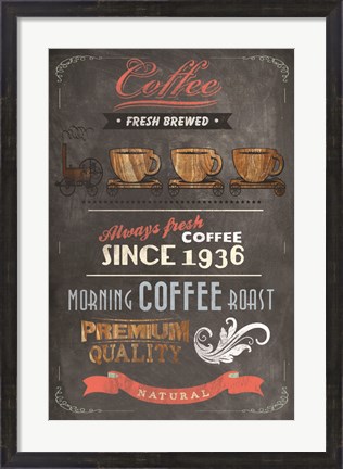 Framed Coffee Menu II Print