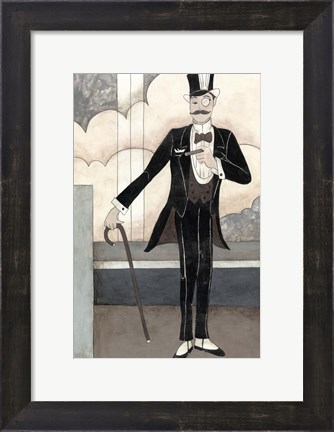 Framed Art Deco Gentleman Print