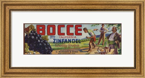 Framed 2-Up Vintage Wine Label II Print