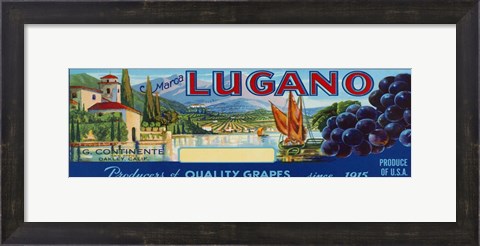 Framed 2-Up Vintage Wine Label III Print