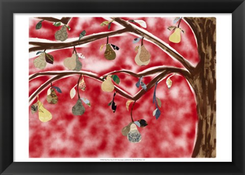 Framed Red Pear Tree Print