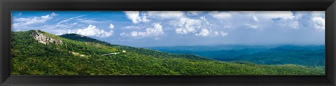 Framed Panorama of the Blue Ridge Parkway Asheville, NC Print