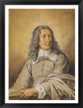Framed Portrait of M. Quatrehomme du Lys Print