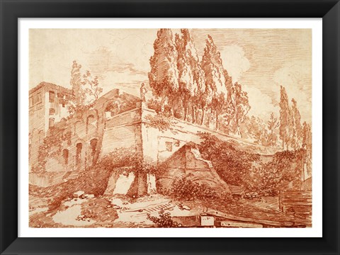 Framed Ruins of an Imperial Palace, Rome Print
