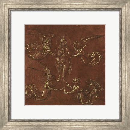 Framed Mary Magdalene Transported by Four Angels Print