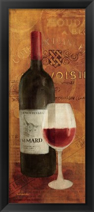 Framed Vin Rouge Panel II Print