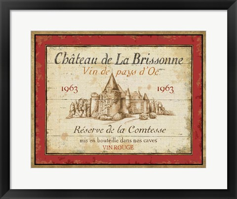 Framed French Wine Labels I Print