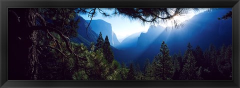 Framed Tunnel View Point at sunrise, Yosemite National Park, California, USA Print