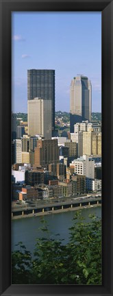 Framed Monongahela River Skyline, Pittsburgh, Pennsylvania Print
