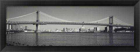 Framed Manhattan Bridge across the East River, New York City, New York State, USA Print