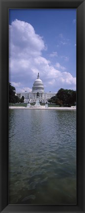 Framed Reflecting pool with a government building in the background, Capitol Building, Washington DC, USA Print