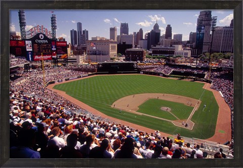 Framed Home of the Detroit Tigers Baseball Team, Comerica Park, Detroit, Michigan, USA Print