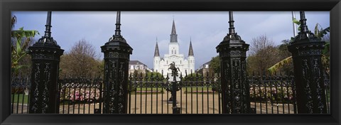 Framed Facade of a church, St. Louis Cathedral, New Orleans, Louisiana, USA Print
