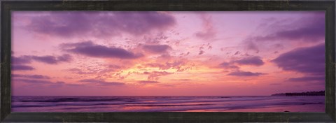 Framed Clouds in the sky at sunset, Pacific Beach, San Diego, California, USA Print