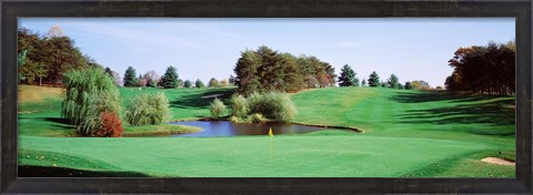 Framed Pond at a golf course, Baltimore Country Club, Baltimore, Maryland, USA Print
