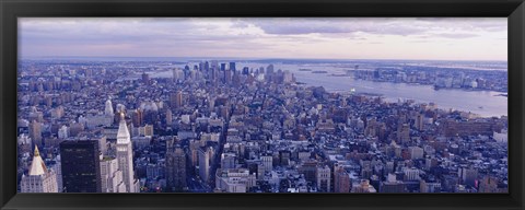 Framed Aerial View From Top Of Empire State Building, Manhattan, NYC, New York City, New York State, USA Print