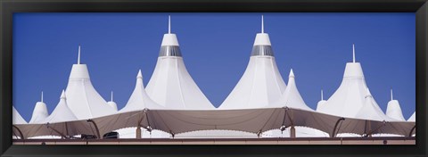 Framed Roof of a terminal building at an airport, Denver International Airport, Denver, Colorado, USA Print