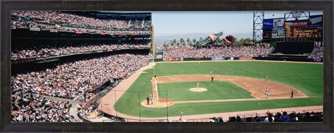 Framed High angle view of a stadium, Pac Bell Stadium, San Francisco, California Print