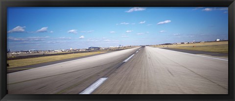 Framed Runway at an airport, Philadelphia Airport, New York State, USA Print
